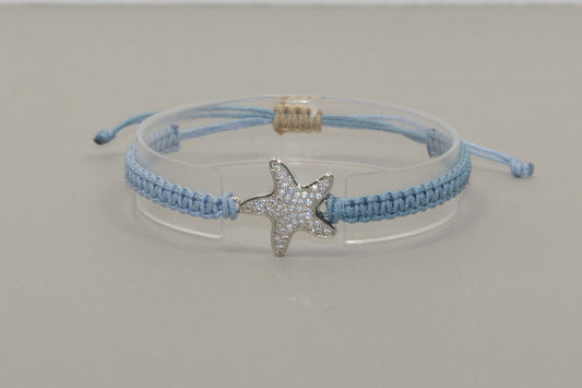 Starfish Cubic Zirconia Woven Bracelet